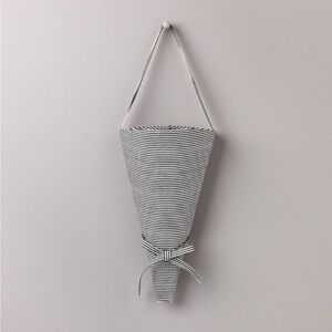 Hearth & Hand Magnolia Ticking Stripe Flower Bouquet Tote Gray/Cream